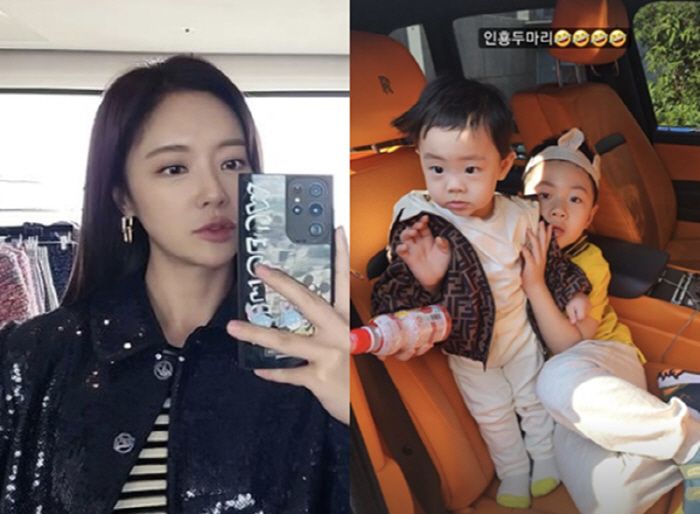 '이영돈♥' 황정음, '수억대 롤스로이스'에 명품 두른 두 아들 "인형 …