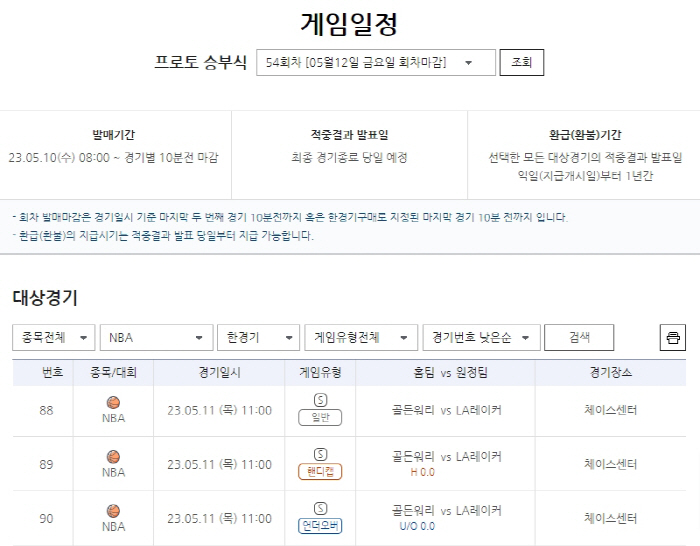 '커리 VS 르브론' 빅매치, NBA PO 2R 5차전 대상 프로토 승부…