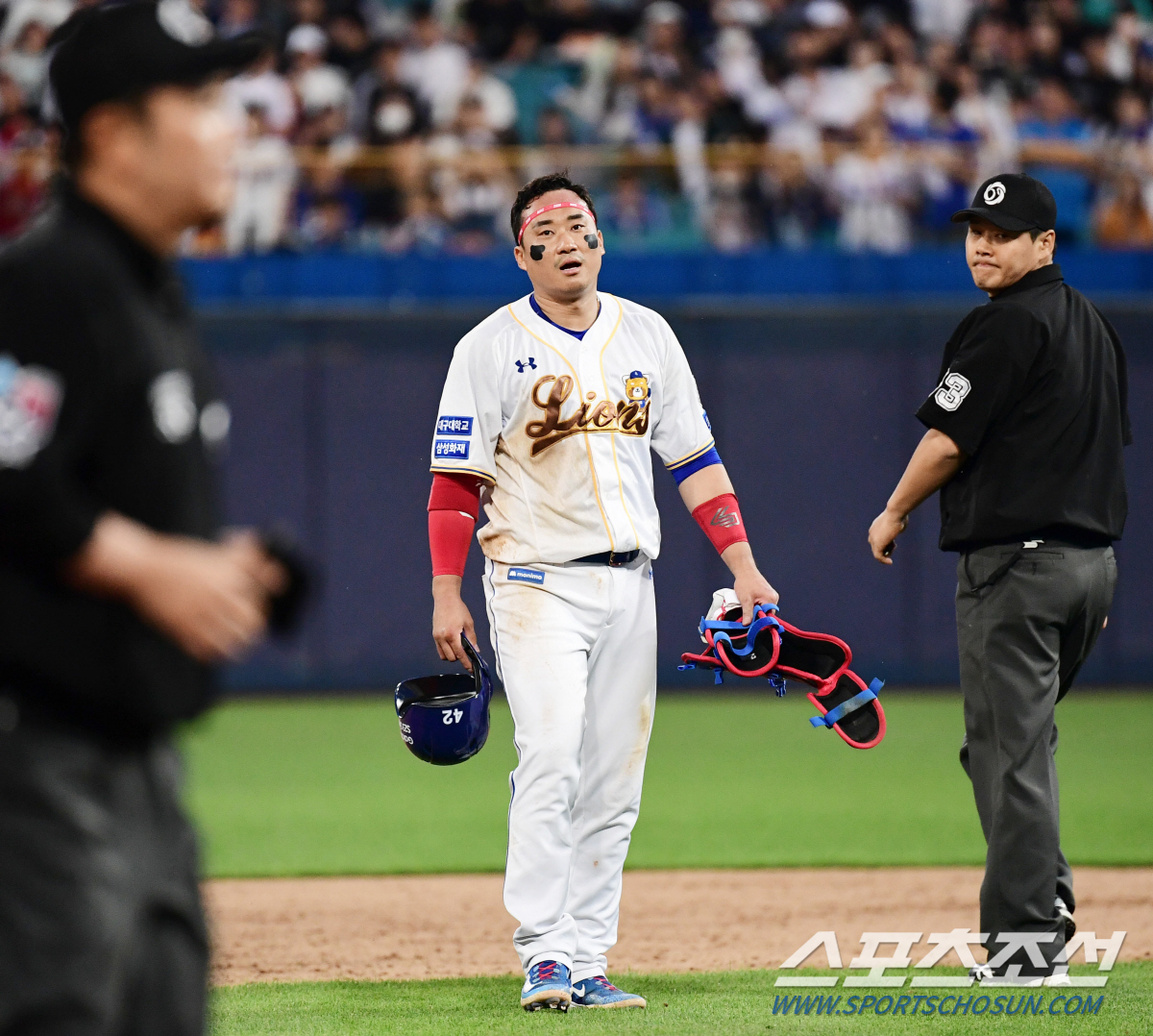 '밀었든, 밀렸든' 박진만 첫 퇴장 부른 논란의 태그, 의도는 선수만 안…