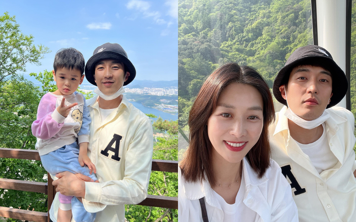 '강경준♥' 장신영, 행동까지 똑 닮은 '붕어빵 父子' 포착 "기차를 기…