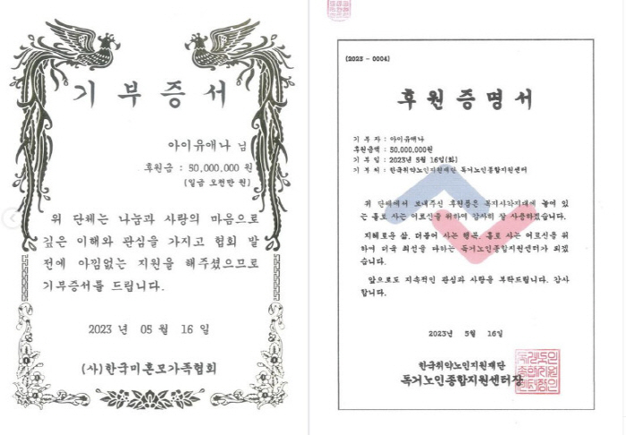 표절 논란에도..아이유의 꺾이지 않는 기부 선행 [종합]