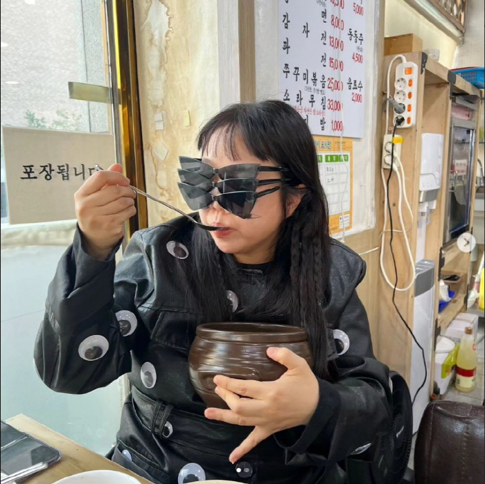 '♥제이쓴' 홍현희, 눈알 6개+선글라스 3개…난해한 '패션센스'