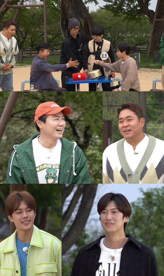 '1박2일' 게임 '스승' 김종민 vs '제자' 딘딘과 손에 땀을 쥐는 …