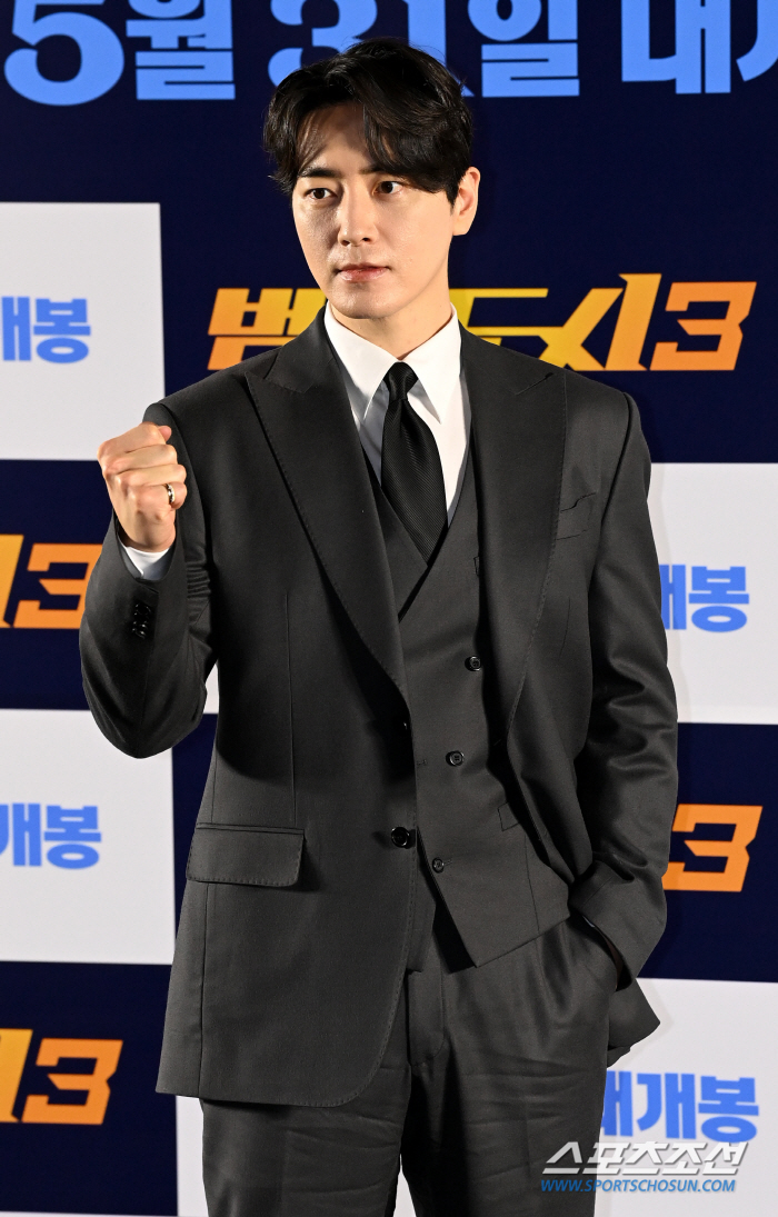 [SC현장] "무릎 연골 없지만"…'범죄도시3' 마동석, 묵직하고 통쾌한…