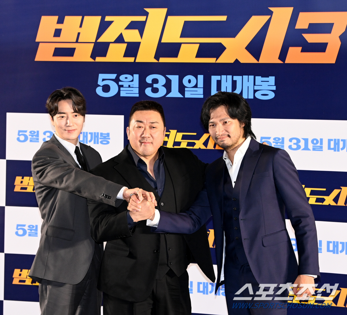 [SC현장] "무릎 연골 없지만"…'범죄도시3' 마동석, 묵직하고 통쾌한…