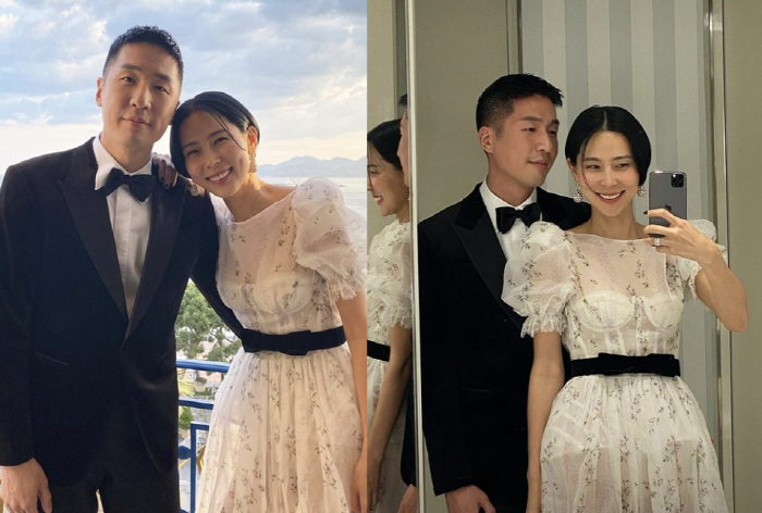 김나영♥마이큐, 칸 영화제 동반 참석…레드카펫에서도 '예비부부 포스'