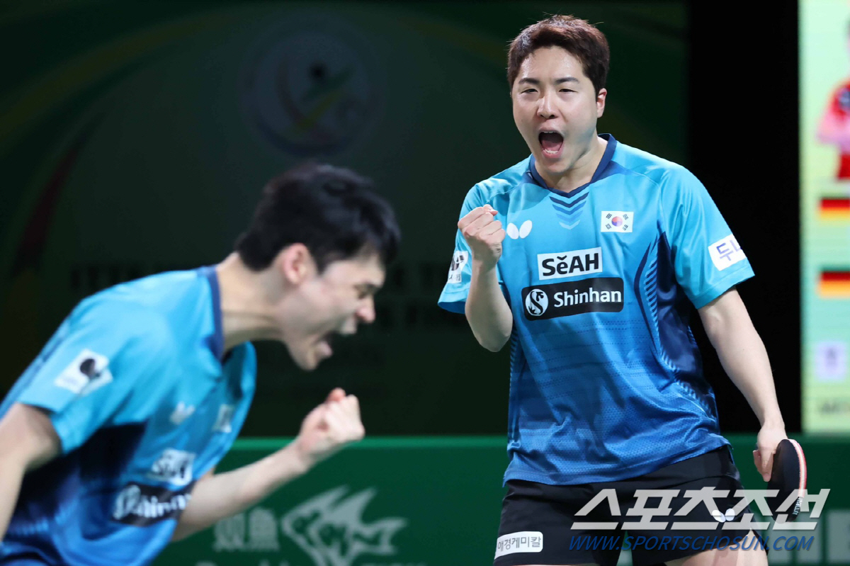 "죽기살기 아닌 죽기로 金딸것!" 장우진X임종훈조 2연속 결승행!男복식 …