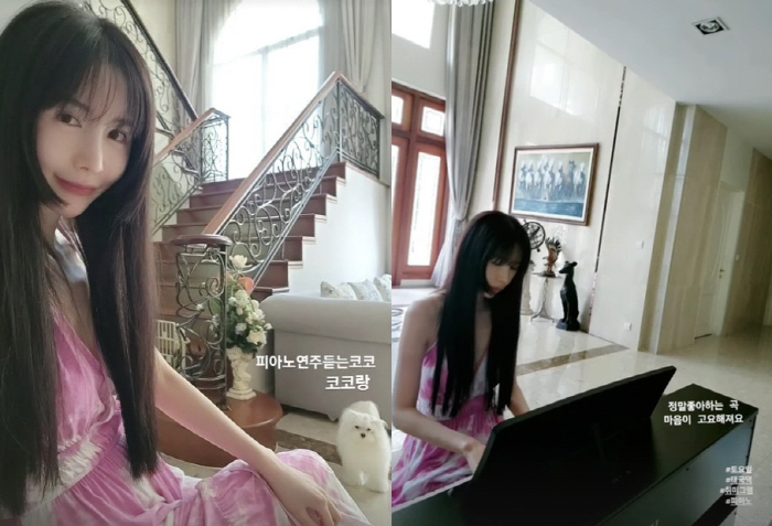 신주아, '대궐 같은 집'에 살면서 피아노까지…여유있어야 가능한 힐링