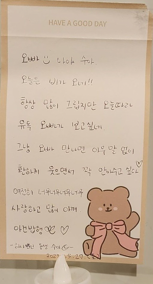 故문빈 동생 문수아→절친 승관, 더 짙어진 그리움 "많이 보고싶어" [종…
