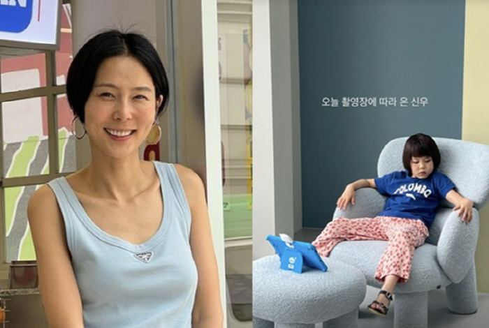 김나영 子 신우, 엄마 따라 촬영장行…자기 집처럼 편안한 '베테랑 느낌'