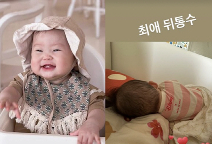 김영희♥윤승열 딸, '치명적인 귀여움' 동글동글 뒤통수…엄마도 심쿵해