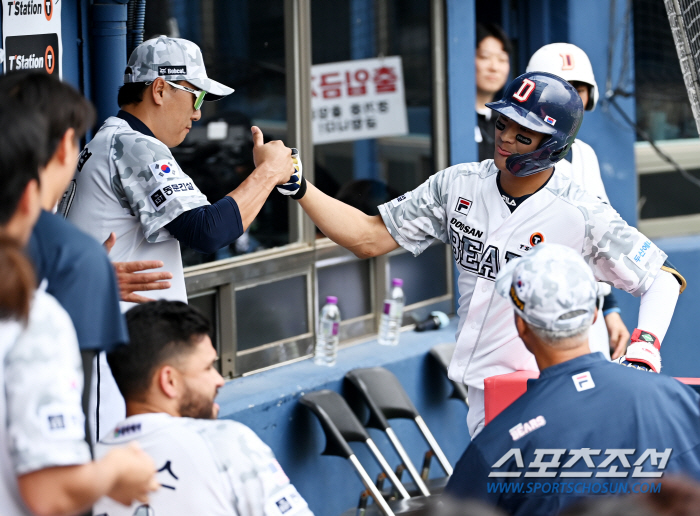 "감독님 배려에 보답하고 싶었다" 19타석 만에 친 안타가 2점포, 두산…