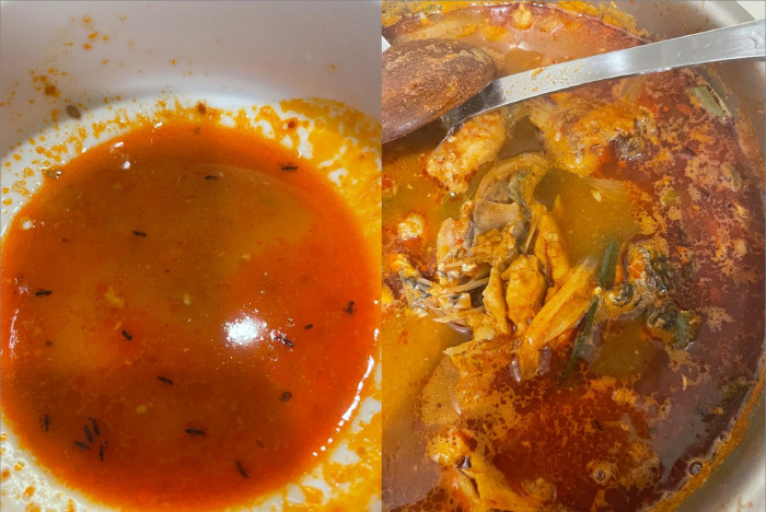 횟집 매운탕에서 나온 수십 마리 벌레…점주 '된장 찌꺼기'라 주장