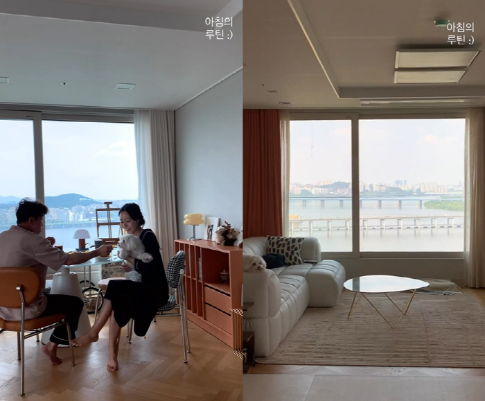 박성광♥이솔이, 아파트에서 돈 냄새가…'한강뷰 로얄층' 신혼집서 여유로운…