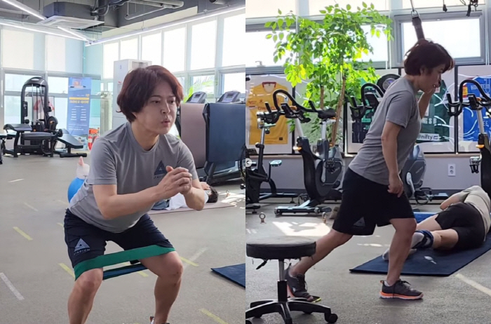 조혜련, '십자인대 80% 파열' 후 피나는 재활 중 "일어나라 조해태"