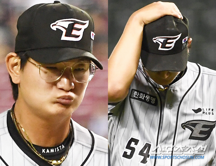 '영점이 안 잡히네' 0.1이닝 강판 슈퍼루키, '160km 강속구도 제…