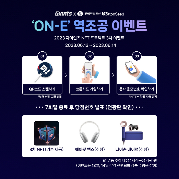 롯데, 'NFT 역조공' 이벤트 실시