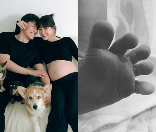 윤승아♥김무열, 결혼 7년 만에 득남 "젬마야 만나서 반가워"