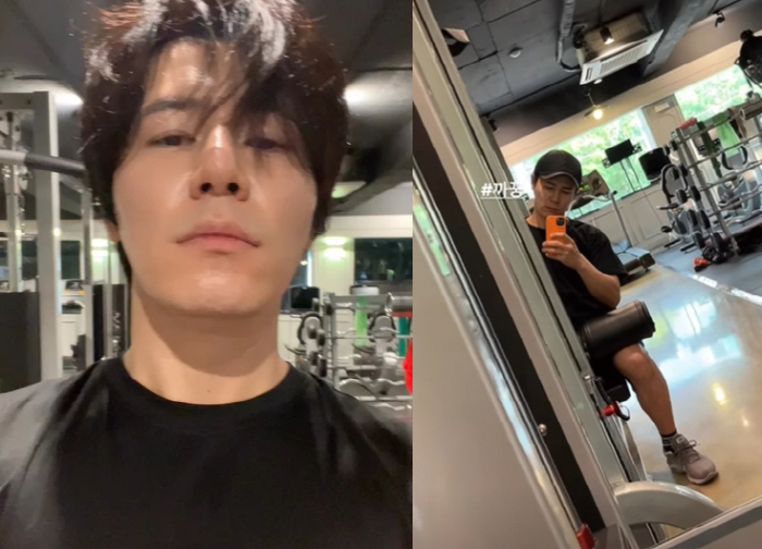 이규형, 41살이 보여주는 애교…헬스장서 근력운동하다 "까꿍"