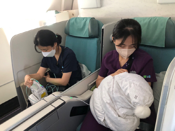 순천향대 부천병원, 괌에서 '1.3㎏ 28주 미숙아' 국내 이송 성공