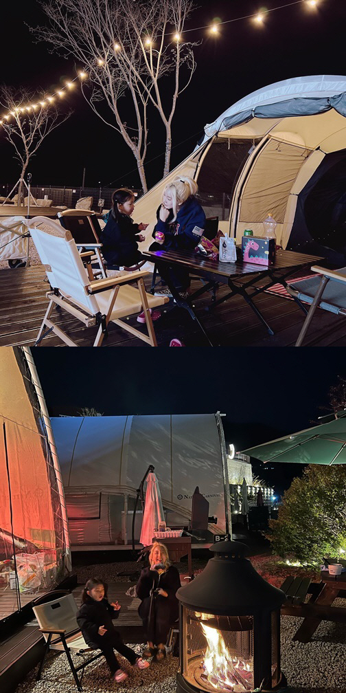 바다, 인형외모 딸과 '감성 캠핑'.."♥10세 연하 남편은 딸 바보"