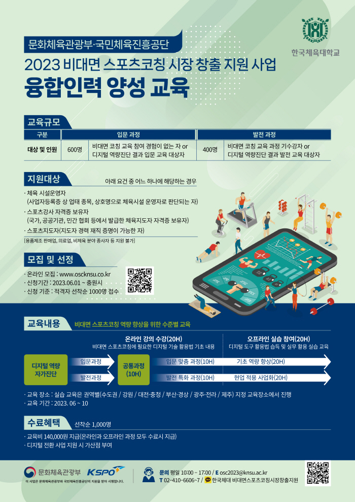 국민체육진흥공단 '비대면 스포츠코칭 지원사업' 참여자 모집…30일까지 '…