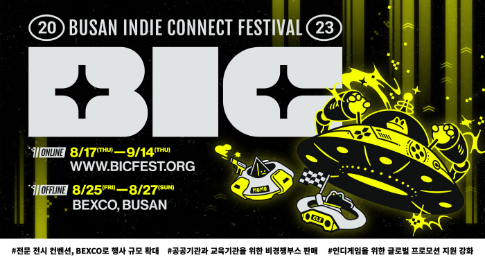 글로벌 인디게임 축제 'BIC 페스티벌', 올해는 8월 부산 벡스코에서 …
