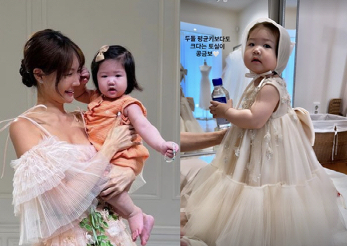 양미라 딸, 충격적으로 귀여운 '포동포동 팔다리'…"토실이 콩금보♥"