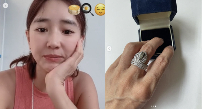 '53살' 윤현숙, 거대 물방울 다이아 반지 공개 '프러포즈 받고 결혼하…
