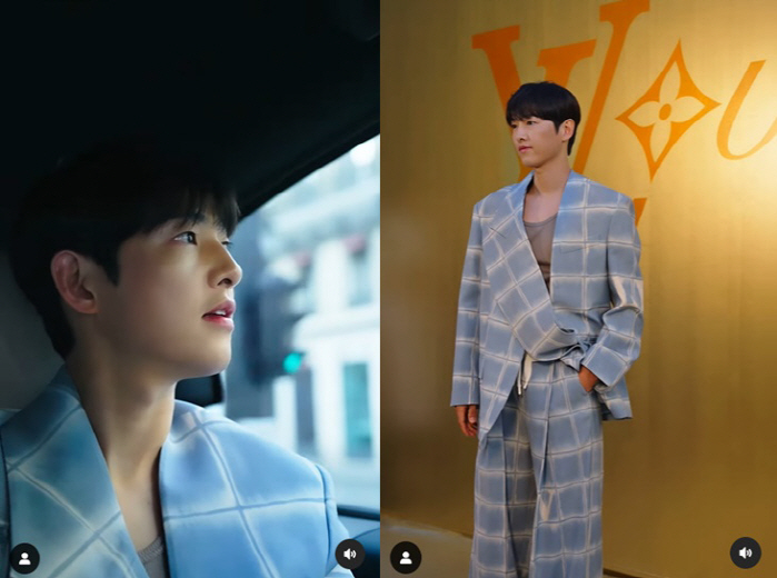아빠 된 송중기, 파리서 인기 이 정도..즉석 길거리 팬사인회
