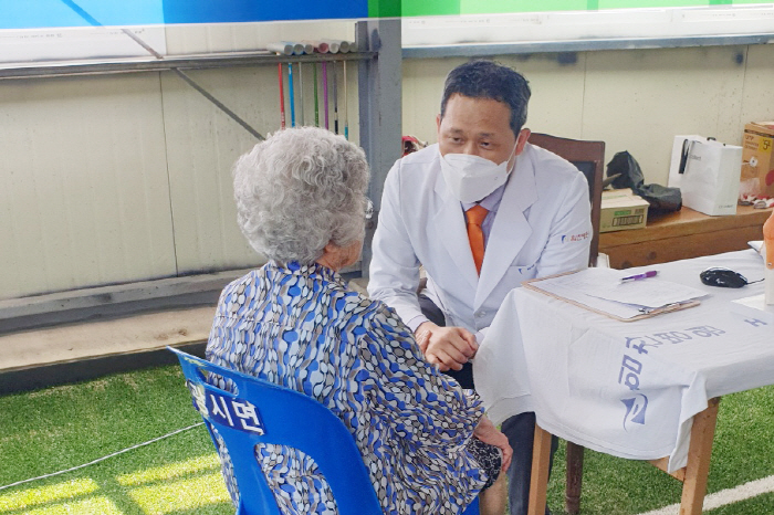 부평힘찬병원, 예산군서 '찾아가는 진료' 의료봉사활동