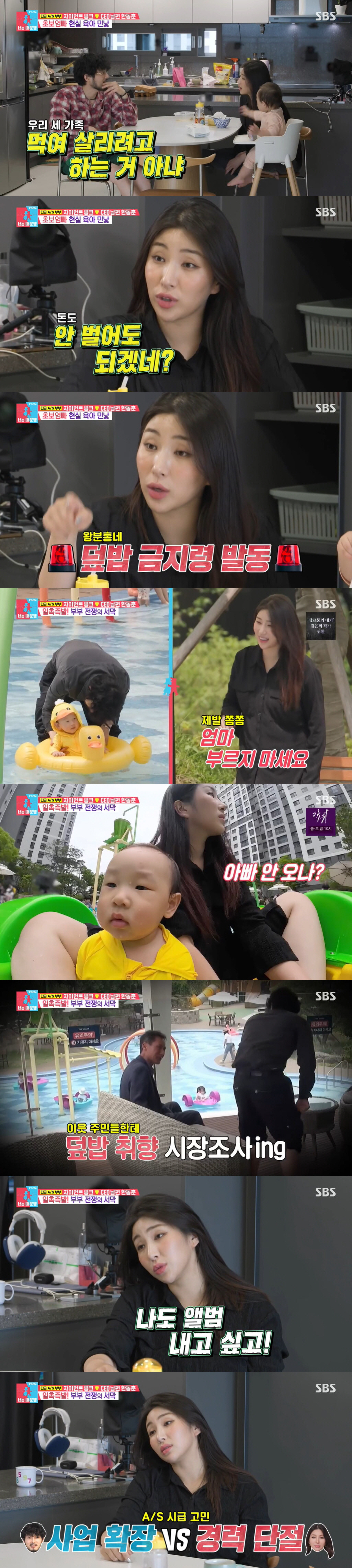"앨범내고파"vs"덮밥 사업"....자이언트 핑크♥한동훈, 현실 육아 민…