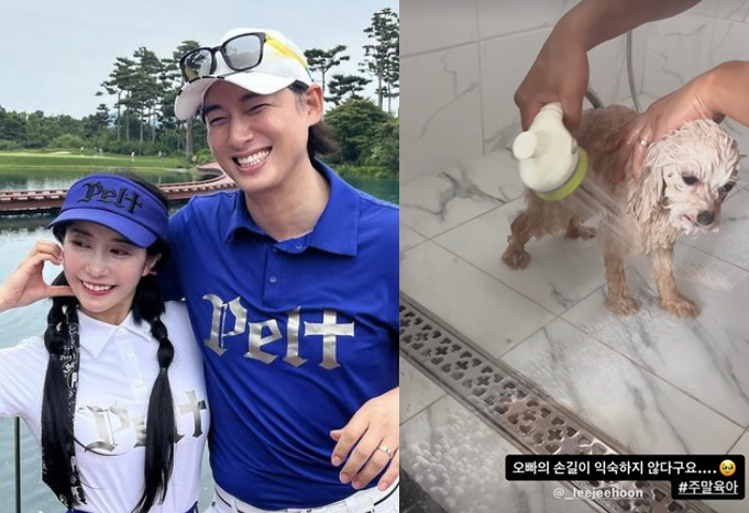 '아야네♥' 이지훈, 다소 어색한 주말육아…"오빠의 손길이 익숙하지 않다…