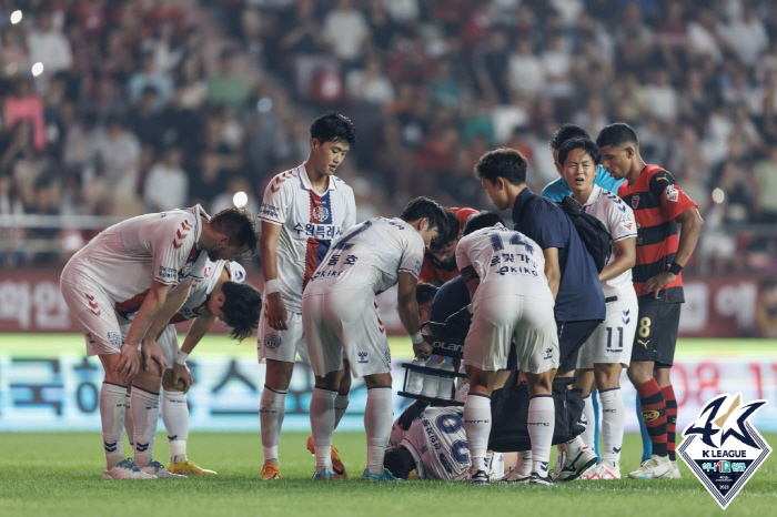 '군제대' 이영재 수원FC 복귀전서 큰 부상, 김도균 감독 한숨이 깊어진…