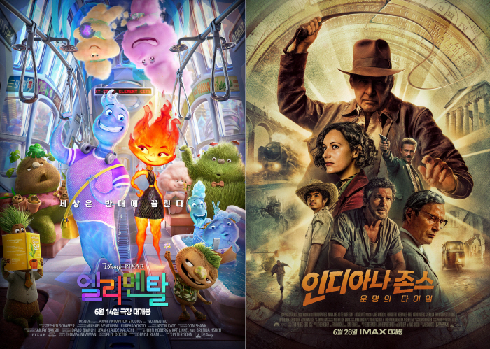 [SC무비] 디즈니X픽사 '엘리멘탈' 강하네..2주 연속 주말 1위→'인…