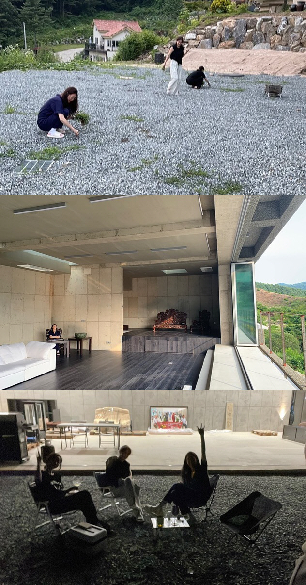 최지우 "이토록 근사한 작업실이라니" 직접 잡초도 뽑는 털털美