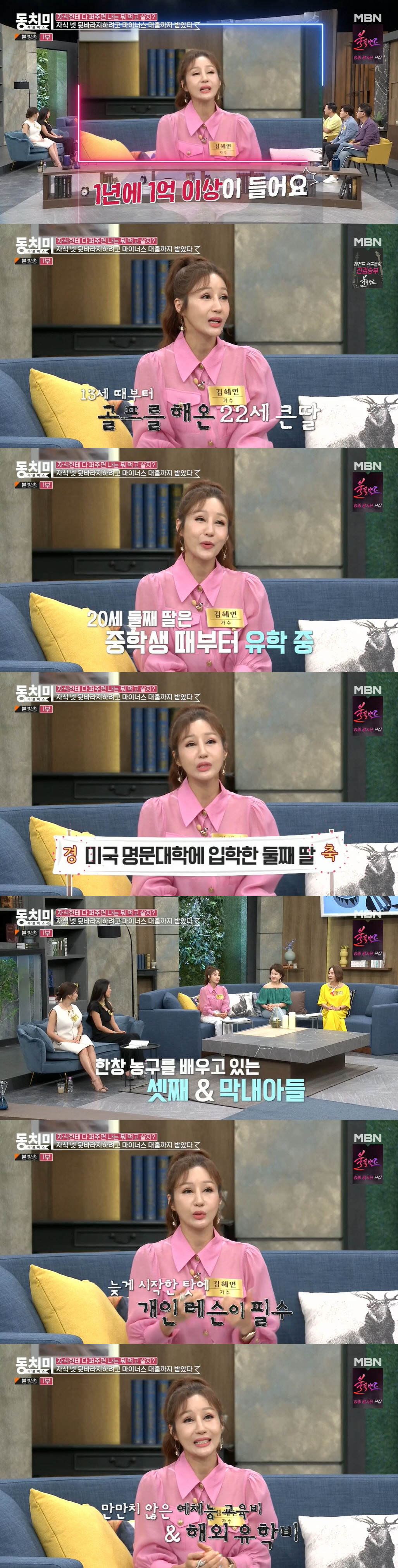 김혜연 "마이너스 5억 대출...네 아이 예체능 교육비·유학비 1년에 1…