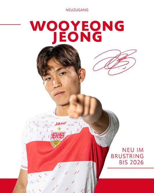 "당케 우(WOO)! 건승을 빕니다"…'슈투트가르트 오피셜' 작은 정우영…