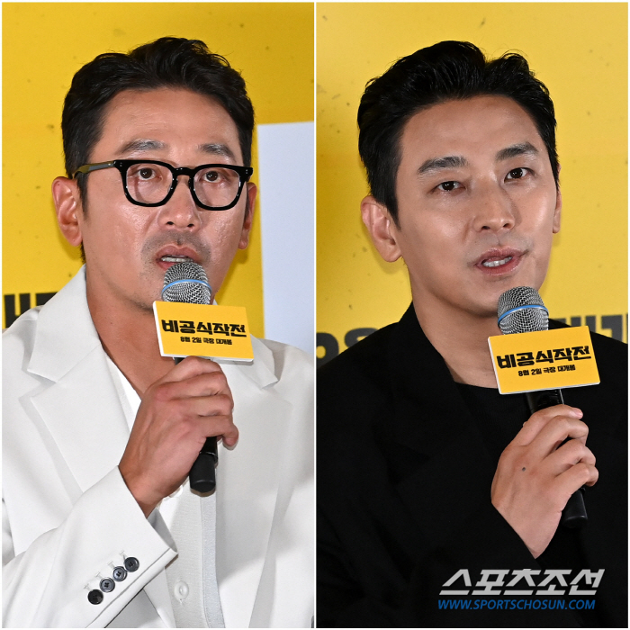 [SC현장] "모로코 강제합숙이 만든 케미"…'비공식작전' 하정우X주지훈…