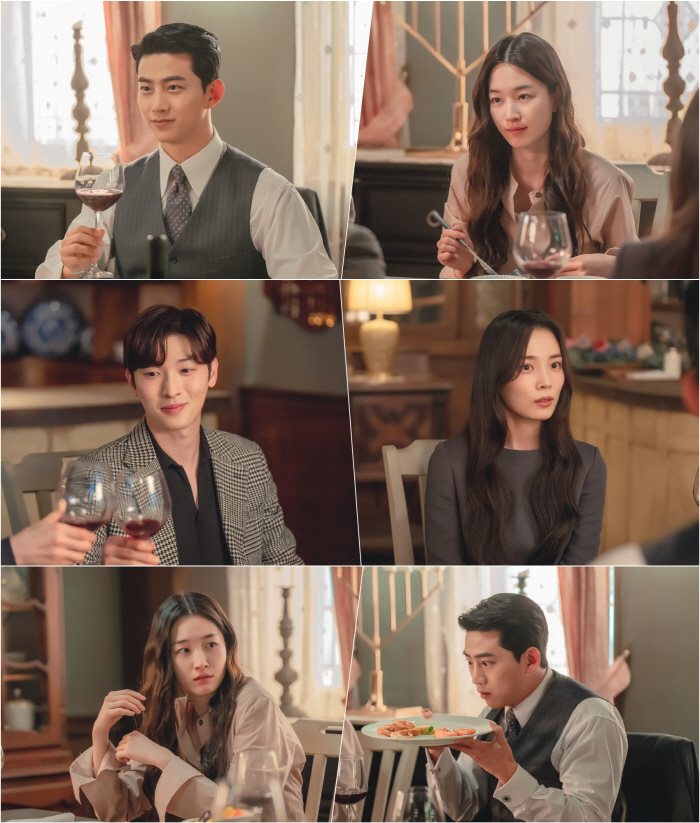 옥택연·원지안·박강현·윤소희, 한 자리에…아슬아슬한 호화 만찬 ('가슴이…