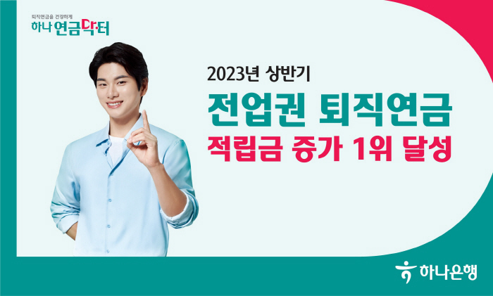 하나은행 "상반기 금융권 퇴직연금 적립금 증가 1위"