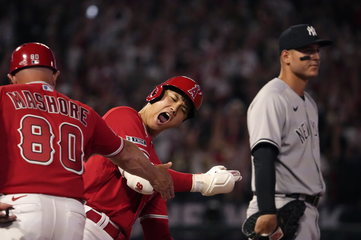 오타니의 대범한 '빠던' 도발 → 양키스 과연 보복구 던질까