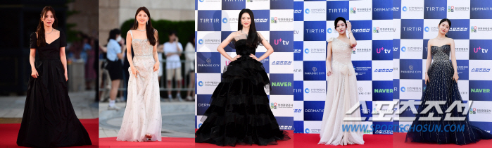 [제2회BSA] '클래식' 송혜교·'반전' 윤아·'파격노출' 가비…드레스…
