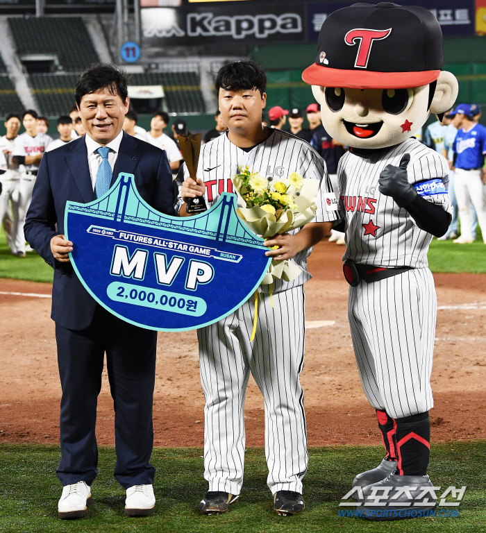 '범석이가 쏜다!' 퓨처스 MVP 약속 지켰다…"다음에도 또 쏘고 싶어요…