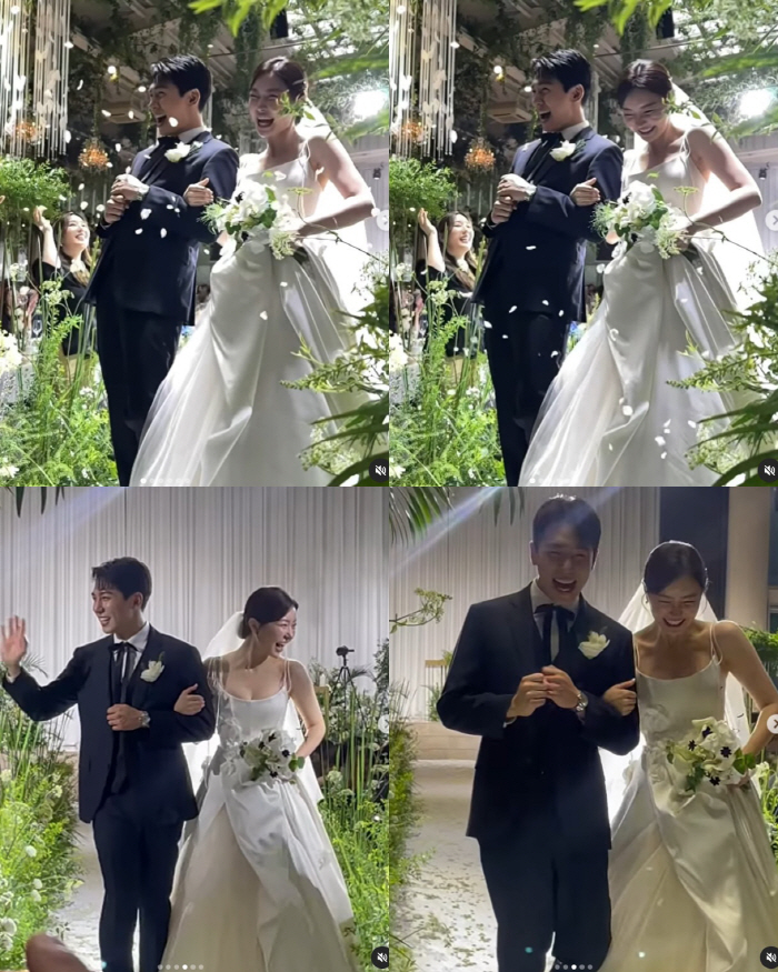 "버진로드 위 입맞춤" 레이디 제인♥임현태, 로맨틱 결혼식 현장 [종합]