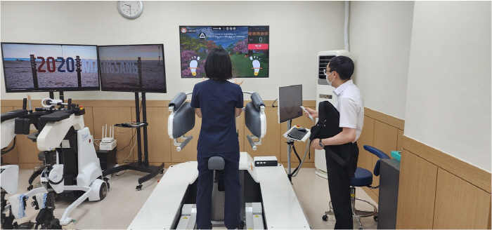 한림대한강성심병원, 화상환자 보행능력 회복 재활로봇 '모닝워크' 도입