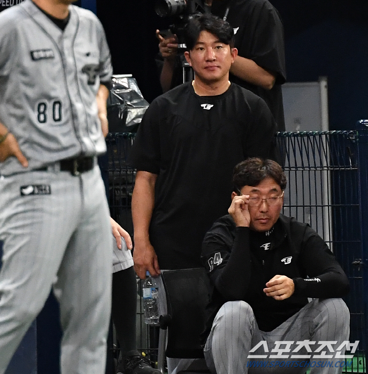 더그아웃에서 경기를 지켜보는 장시환. 고척=박재만 기자pjm@sportschosun.com