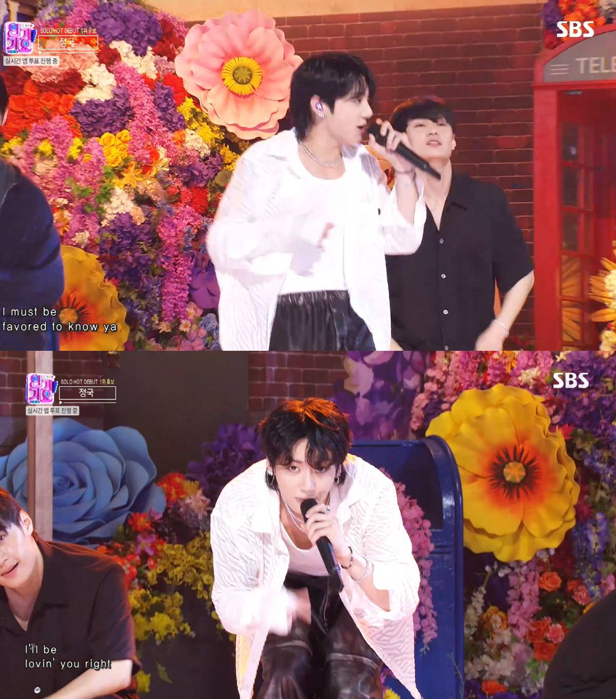 BTS 정국, '인기가요' 무대 점령 1위…뷔도 응원차 방문