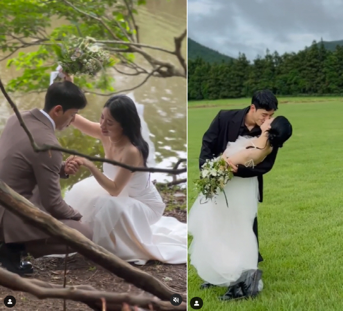 '배동성 딸' 배수진, 재혼 발표+웨딩 촬영.."♥미혼 배성욱과 내년 결…
