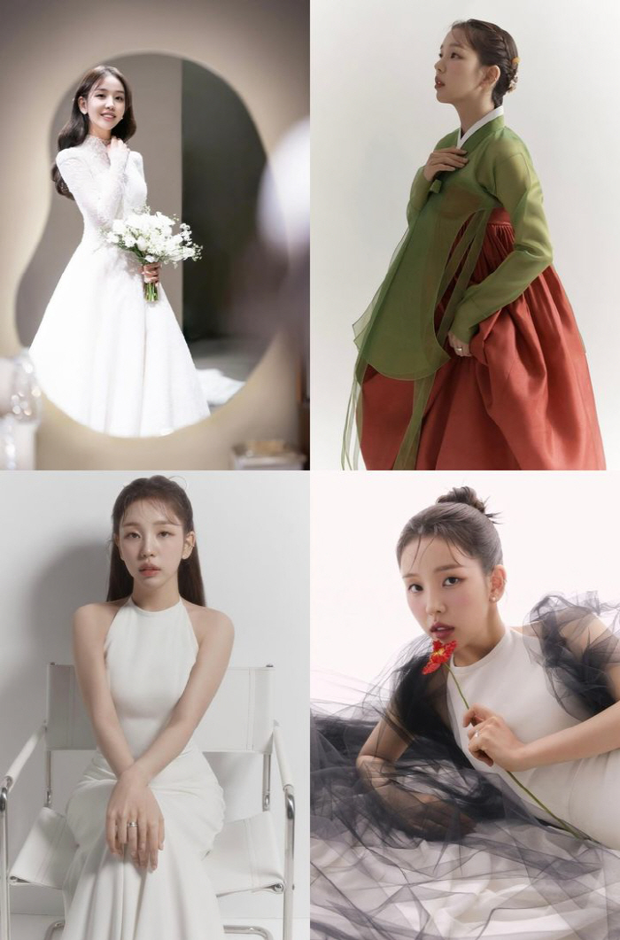 '8월의 신부' 백아연, 순백의 웨딩 드레스 자태…청순한 비주얼